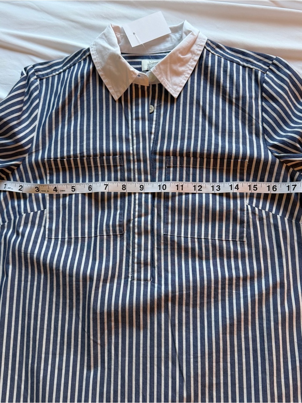 J. Crew Factory Long-sleeved Striped Shirt Dress - Picture 10 of 12